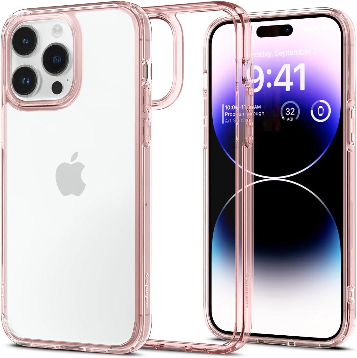 imageSpigen for iPhone 14 Case Ultra Hybrid No Magnet RingAntiYellowing Crystal ClearRose Crystal