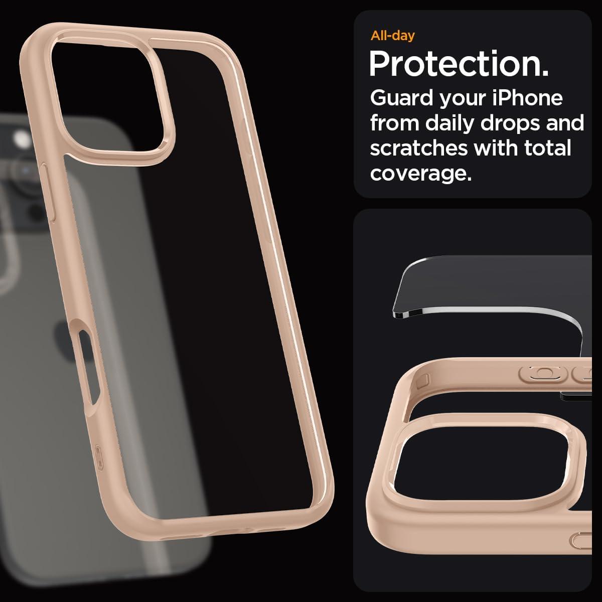 imageSpigen for iPhone 14 Case Ultra Hybrid No Magnet RingAntiYellowing Crystal ClearRose Titanium