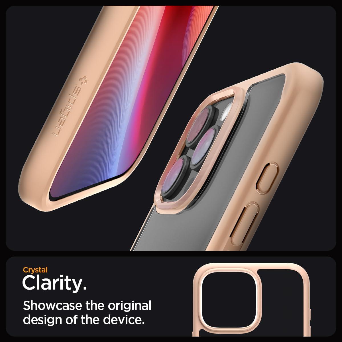 imageSpigen for iPhone 14 Case Ultra Hybrid No Magnet RingAntiYellowing Crystal ClearRose Titanium