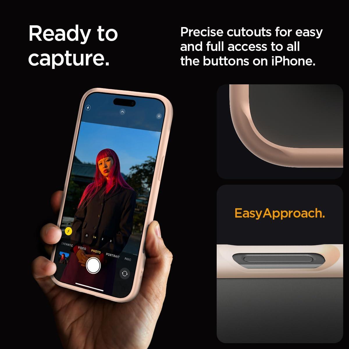 imageSpigen for iPhone 14 Case Ultra Hybrid No Magnet RingAntiYellowing Crystal ClearRose Titanium