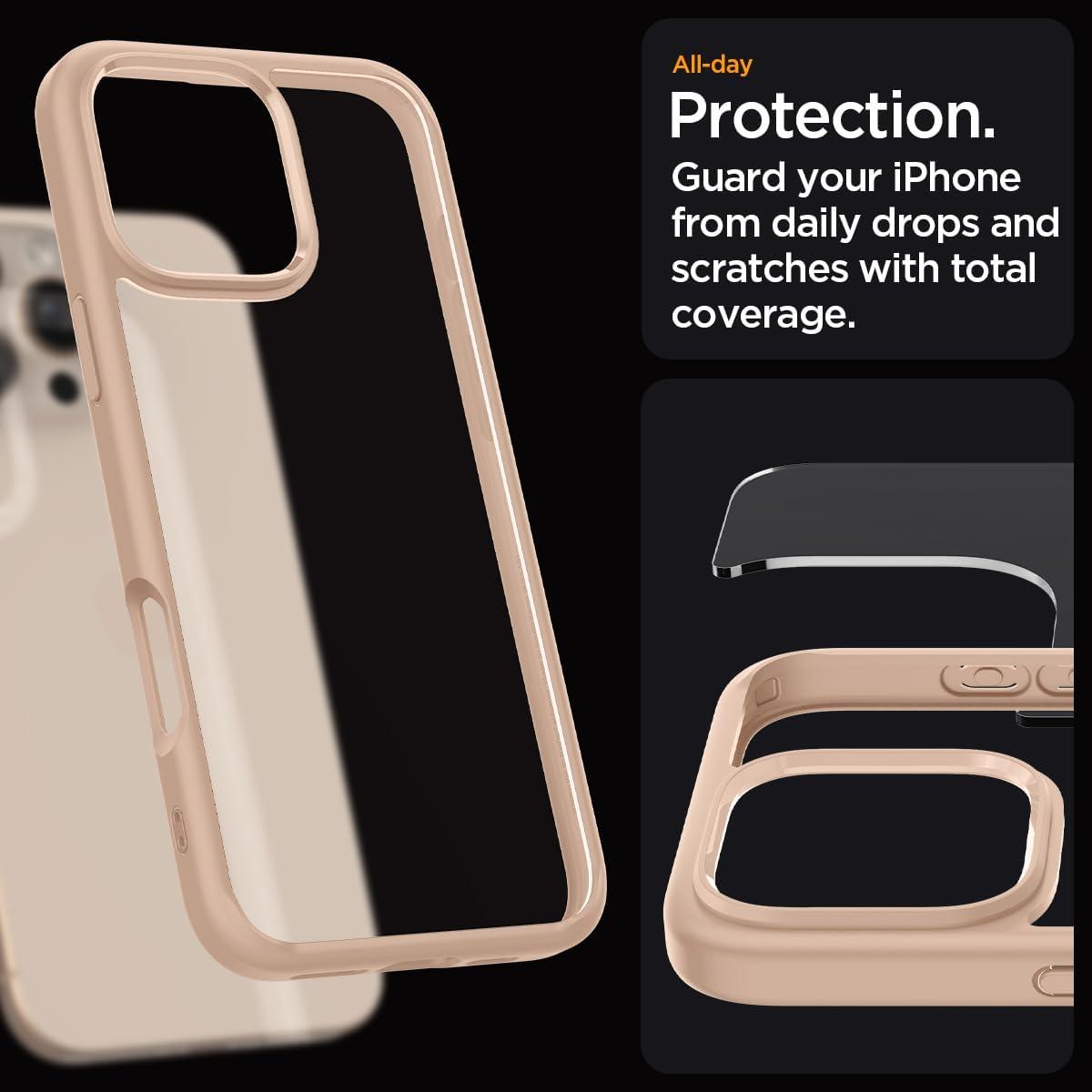 imageSpigen for iPhone 14 Case Ultra Hybrid No Magnet RingAntiYellowing Crystal ClearRose Titanium