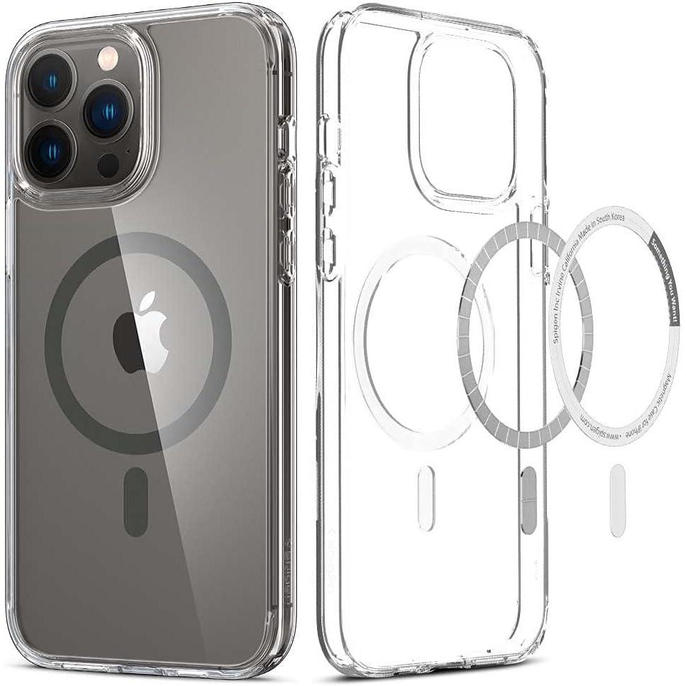 imageSpigen for iPhone 12 Pro Case amp for iPhone 12 Ultra Hybrid MagFit AntiYellowing Compatible with Magsafe  ClearClear Graphite