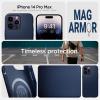 Spigen Mag Armor MagFit Designed for iPhone 14 Pro Max Case (2022) [Military-Grade Protection] Compatible with MagSafe – Matte Black(Navy Blue)