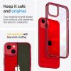 Spigen for iPhone 14 Case, Ultra Hybrid [No Magnet Ring][Anti-Yellowing] – Crystal Clear(Red Crystal)