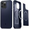 Spigen Mag Armor MagFit Designed for iPhone 14 Pro Case (2022) [Military-Grade Protection] Compatible with MagSafe – Matte Black(Navy Blue)