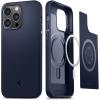 Spigen Mag Armor MagFit Designed for iPhone 14 Pro Max Case (2022) [Military-Grade Protection] Compatible with MagSafe – Matte Black(Navy Blue)