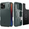 Spigen Optik Armor MagFit Designed for iPhone 14 Pro Max Case (2022) [Military-Grade Protection] Compatible with MagSafe – Black(Abyss Green)