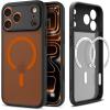 Spigen for iPhone 14 Case, Ultra Hybrid MagFit [Anti-Yellowing] [Compatible with Magsafe] – Clear(Frost Black Orange)