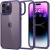 Spigen for iPhone 14 Case, Ultra Hybrid [No Magnet Ring][Anti-Yellowing] – Crystal Clear(Deep Purple)