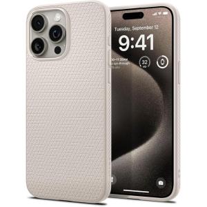 Spigen Liquid Air Designed for iPhone 14 Case (2022) [Military-Grade Protection] – Matte Black(Natural Titanium)