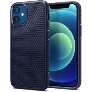 Spigen Liquid Air Designed for iPhone 14 Case (2022) [Military-Grade Protection] – Matte Black(Navy Blue)