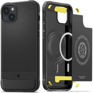 Spigen Rugged Armor MagFit Designed for iPhone 14 Plus Case (2022) [Military-Grade Protection] Compatible with MagSafe – Matte Black(Matte Black)