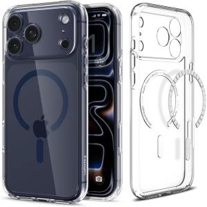 Spigen for iPhone 12 Pro Case & for iPhone 12, Ultra Hybrid MagFit [Anti-Yellowing] [Compatible with Magsafe] – Clear(Clear Deep Blue)