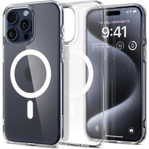 Spigen for iPhone 12 Pro Case & for iPhone 12, Ultra Hybrid MagFit [Anti-Yellowing] [Compatible with Magsafe] – Clear(Frost White)