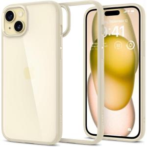 Spigen for iPhone 14 Case, Ultra Hybrid [No Magnet Ring][Anti-Yellowing] – Crystal Clear(Mute Beige)