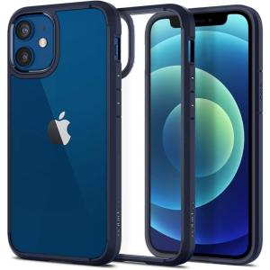Spigen for iPhone 14 Case, Ultra Hybrid [No Magnet Ring][Anti-Yellowing] – Crystal Clear(Navy Blue)