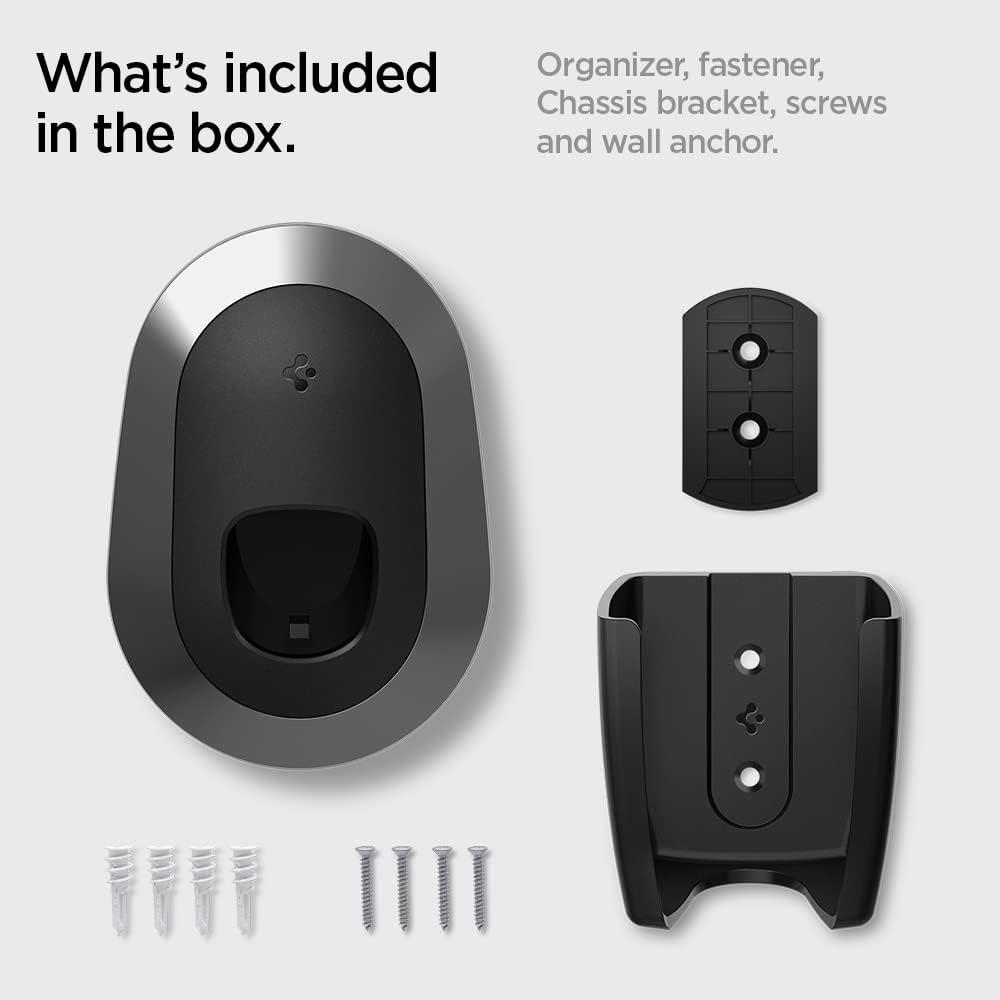 imageSpigen Bespoke AllinOne Cable Organizer Wall Mount Designed for All Tesla Mobile Charger Cable Model 3YXS 2025202420232022 Dark Silver Valentines Day GiftDark Silver