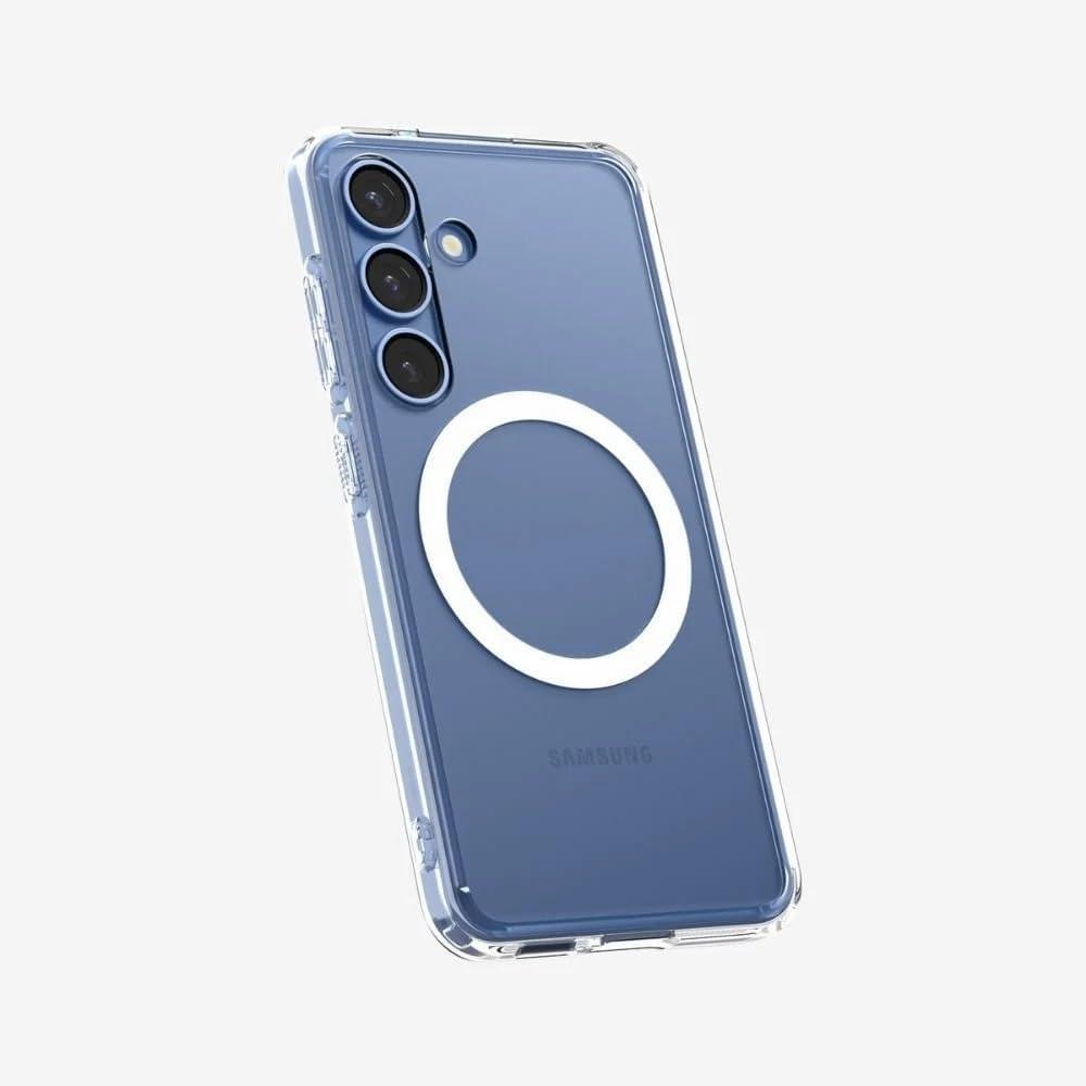 imageSpigen Crystal Hybrid MagFit Designed for Galaxy S25 Ultra Case 2025 MilitaryGrade Protection Compatible with MagSafe WhiteWhite