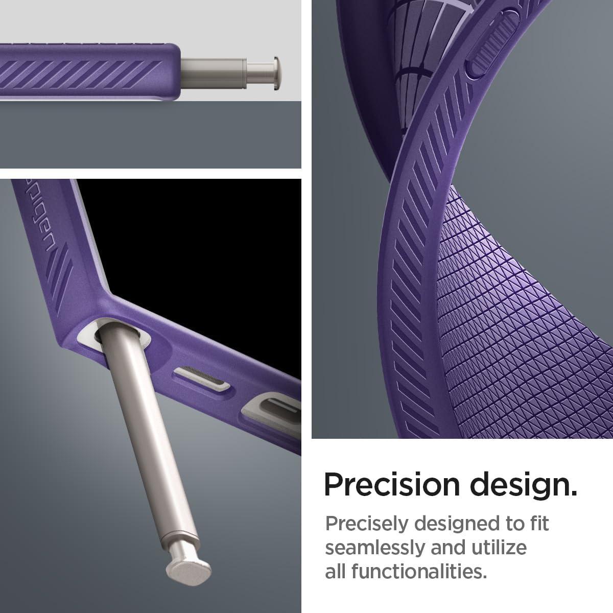 imageSpigen Liquid Air Designed for Galaxy S25 Edge Case 2025 No Magnet Ring MilitaryGrade Protection Marble GrayDeep Purple