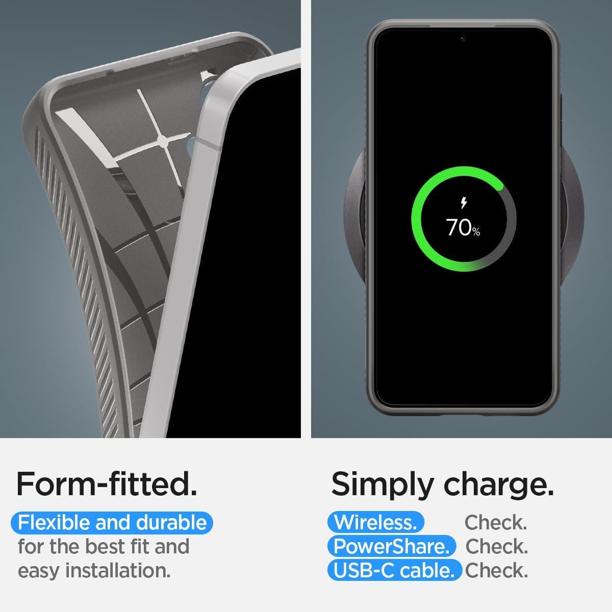 imageSpigen Liquid Air Designed for Galaxy S25 Edge Case 2025 No Magnet Ring MilitaryGrade Protection Marble GrayGranite Gray