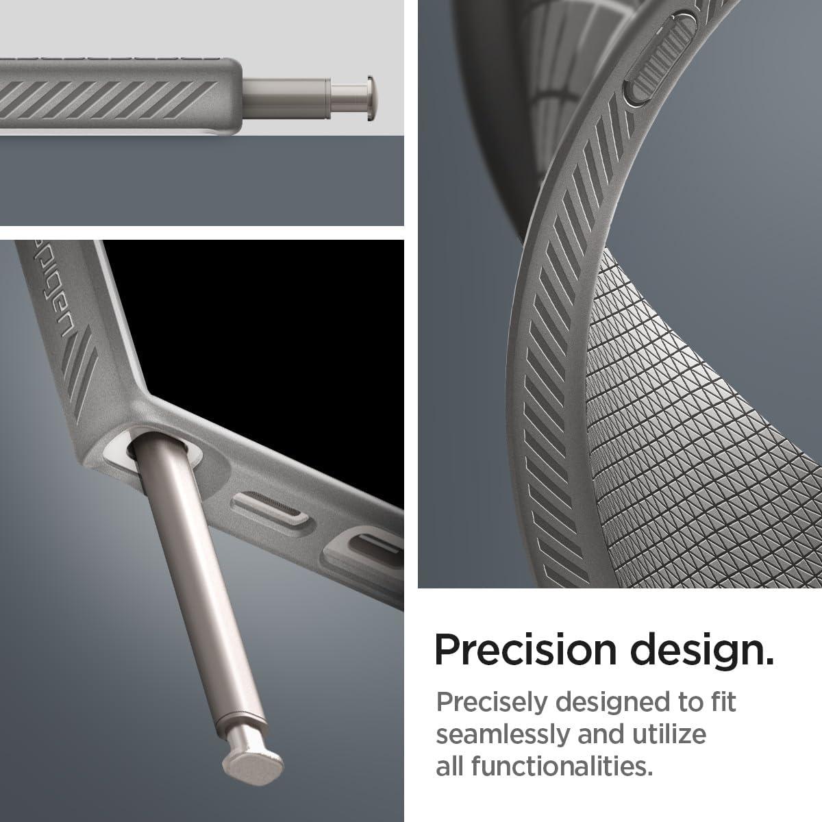 imageSpigen Liquid Air Designed for Galaxy S25 Edge Case 2025 No Magnet Ring MilitaryGrade Protection Marble GrayGranite Gray