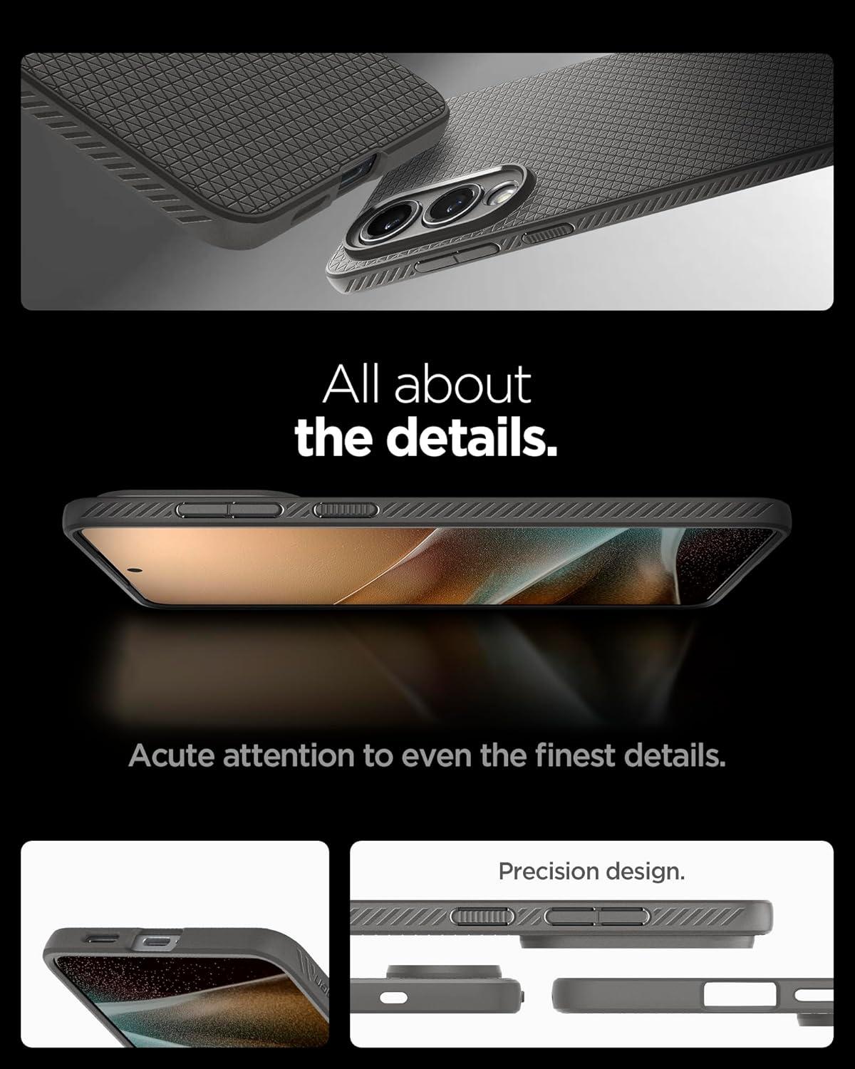 imageSpigen Liquid Air Designed for Galaxy S25 Edge Case 2025 No Magnet Ring MilitaryGrade Protection Marble GrayMarble Gray