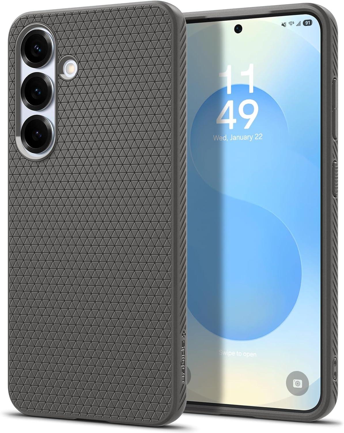 imageSpigen Liquid Air Designed for Galaxy S25 Edge Case 2025 No Magnet Ring MilitaryGrade Protection Marble GrayMarble Gray