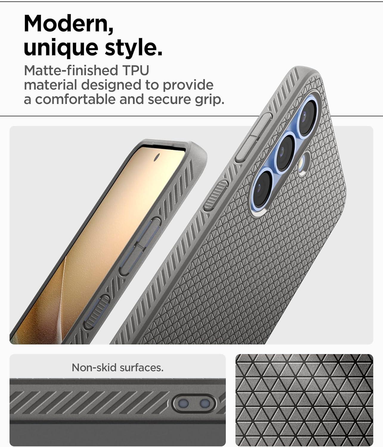 imageSpigen Liquid Air Designed for Galaxy S25 Edge Case 2025 No Magnet Ring MilitaryGrade Protection Marble GrayMarble Gray