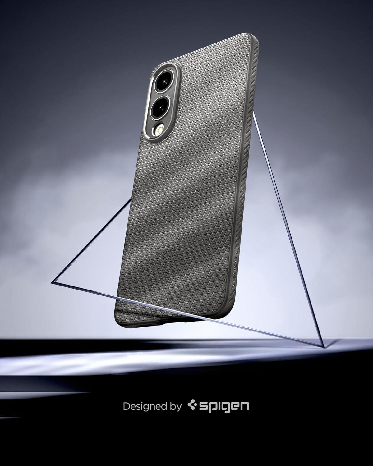 imageSpigen Liquid Air Designed for Galaxy S25 Edge Case 2025 No Magnet Ring MilitaryGrade Protection Marble GrayMarble Gray