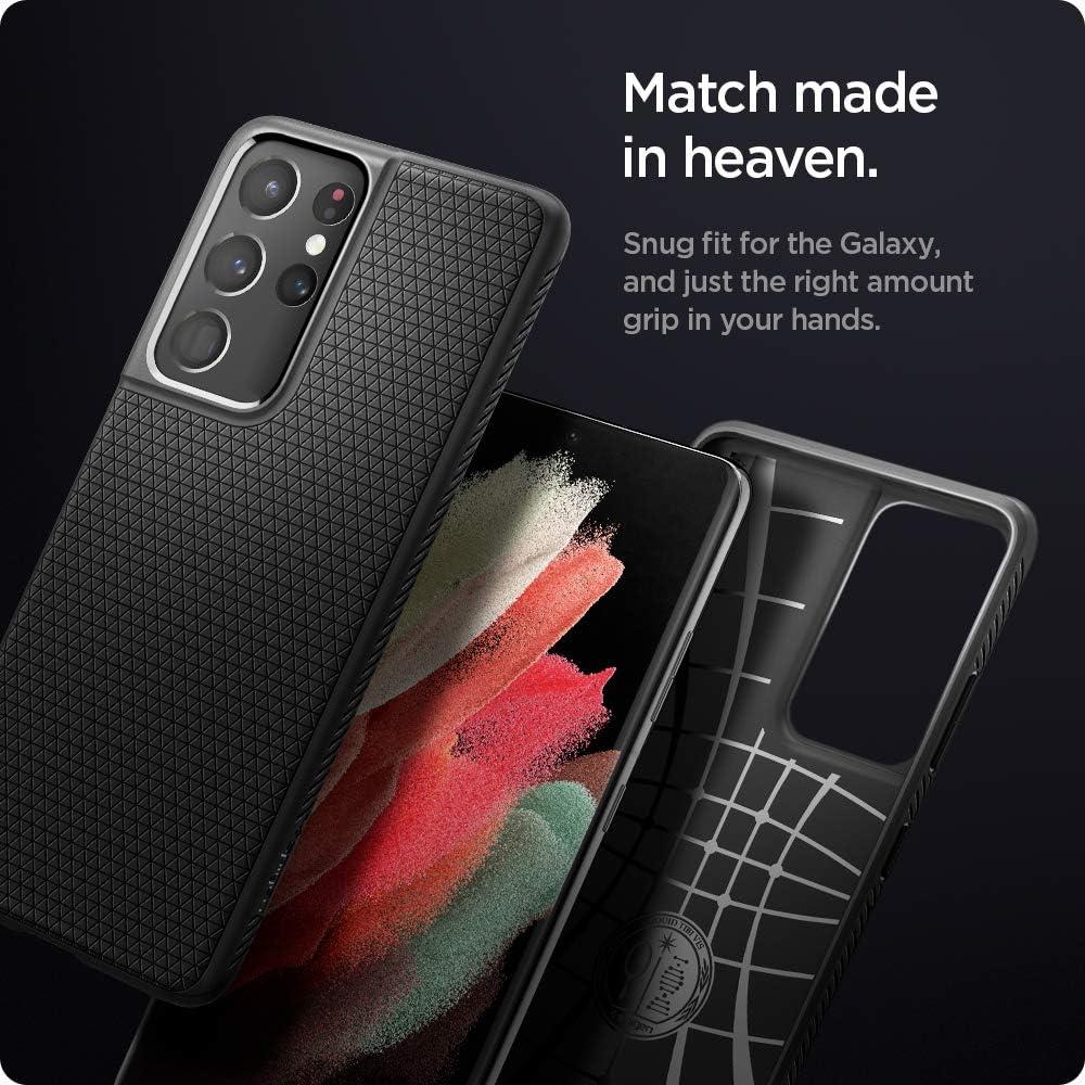 imageSpigen Liquid Air Designed for Galaxy S25 Edge Case 2025 No Magnet Ring MilitaryGrade Protection Marble GrayMatte Black