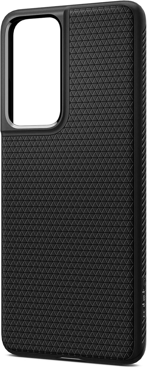 imageSpigen Liquid Air Designed for Galaxy S25 Edge Case 2025 No Magnet Ring MilitaryGrade Protection Marble GrayMatte Black