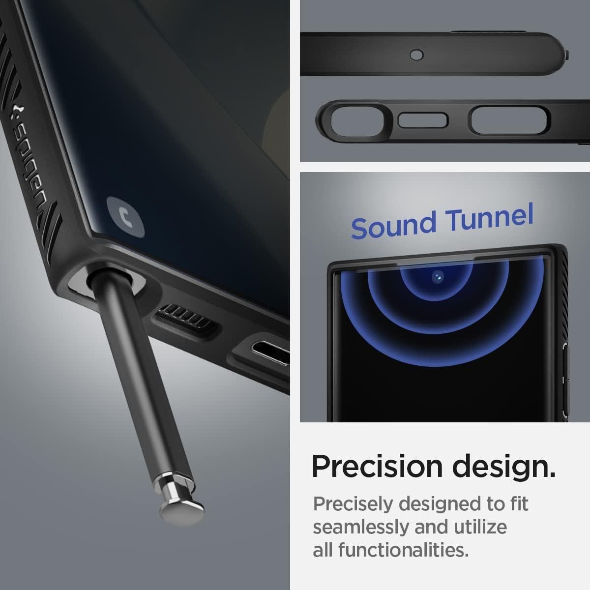 imageSpigen Liquid Air Designed for Galaxy S25 Edge Case 2025 No Magnet Ring MilitaryGrade Protection Marble GrayMatte Black