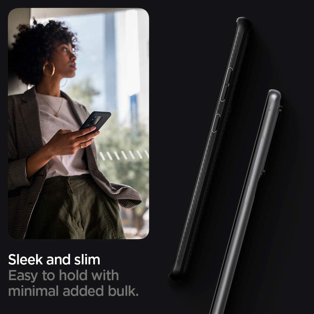 imageSpigen Liquid Air Designed for Galaxy S25 Edge Case 2025 No Magnet Ring MilitaryGrade Protection Marble GrayMatte Black