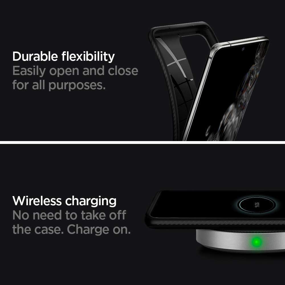 imageSpigen Liquid Air Designed for Galaxy S25 Edge Case 2025 No Magnet Ring MilitaryGrade Protection Marble GrayMatte Black