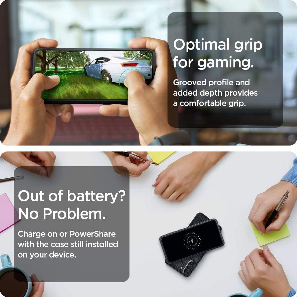 imageSpigen Liquid Air Designed for Galaxy S25 Edge Case 2025 No Magnet Ring MilitaryGrade Protection Marble GrayMatte Black