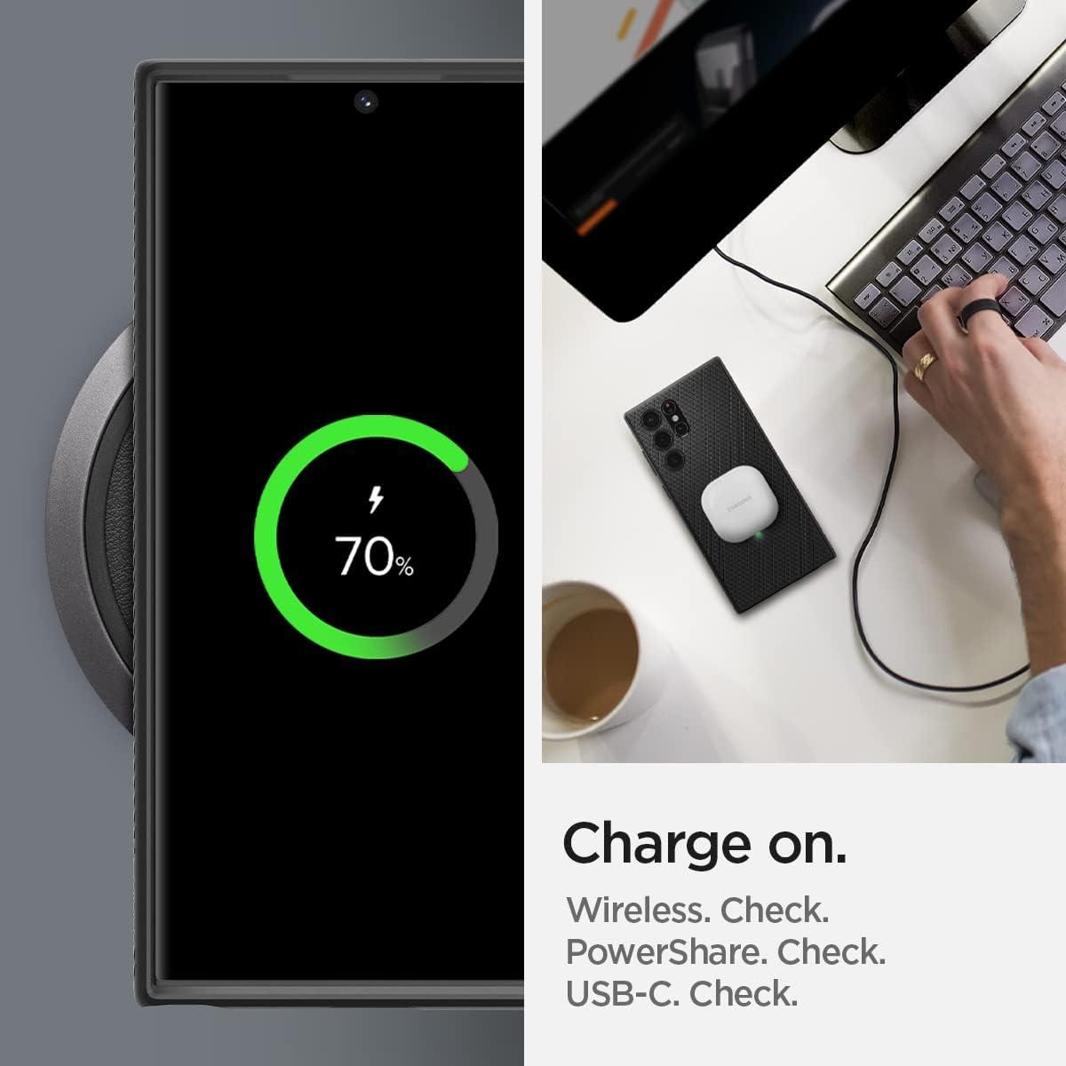 imageSpigen Liquid Air Designed for Galaxy S25 Edge Case 2025 No Magnet Ring MilitaryGrade Protection Marble GrayMatte Black