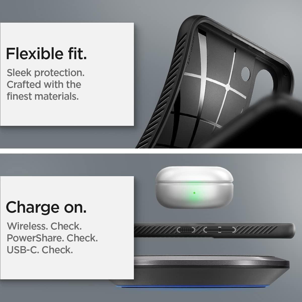 imageSpigen Liquid Air Designed for Galaxy S25 Edge Case 2025 No Magnet Ring MilitaryGrade Protection Marble GrayMatte Black