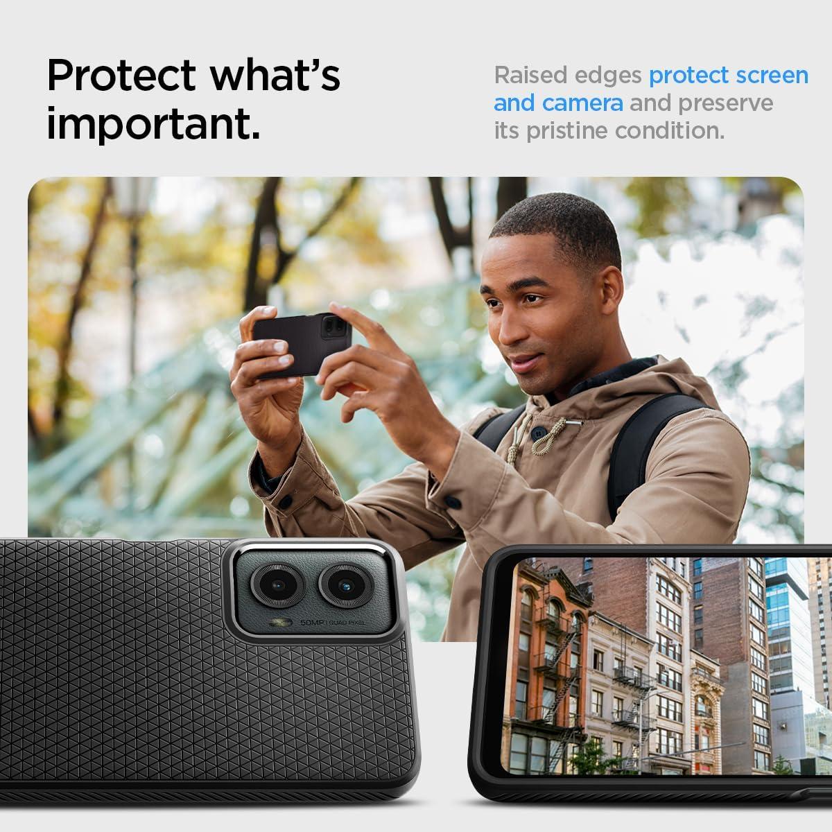 imageSpigen Liquid Air Designed for Moto G 5G 2024 Case MilitaryGrade Protection Matte BlackMatte Black