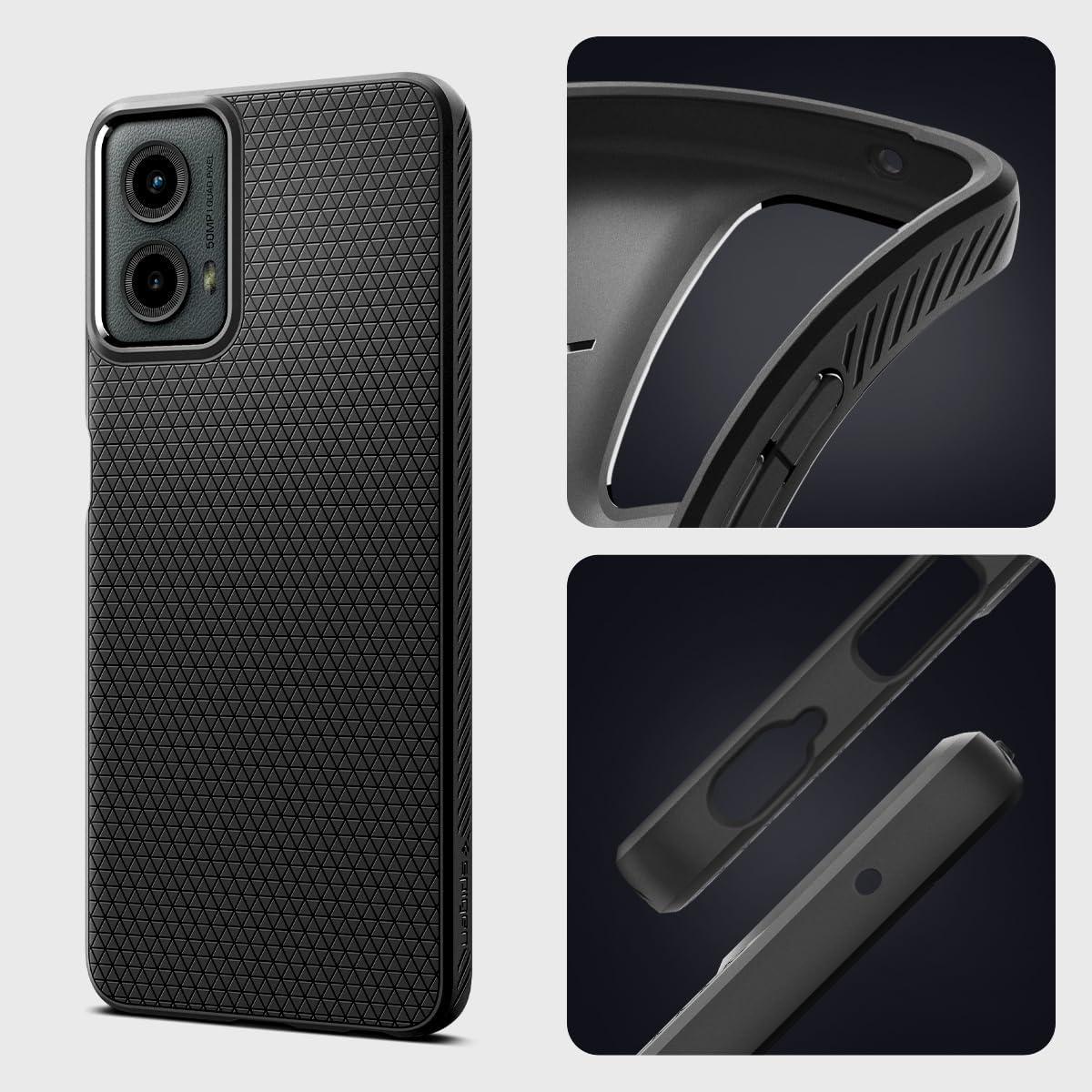 imageSpigen Liquid Air Designed for Moto G 5G 2024 Case MilitaryGrade Protection Matte BlackMatte Black