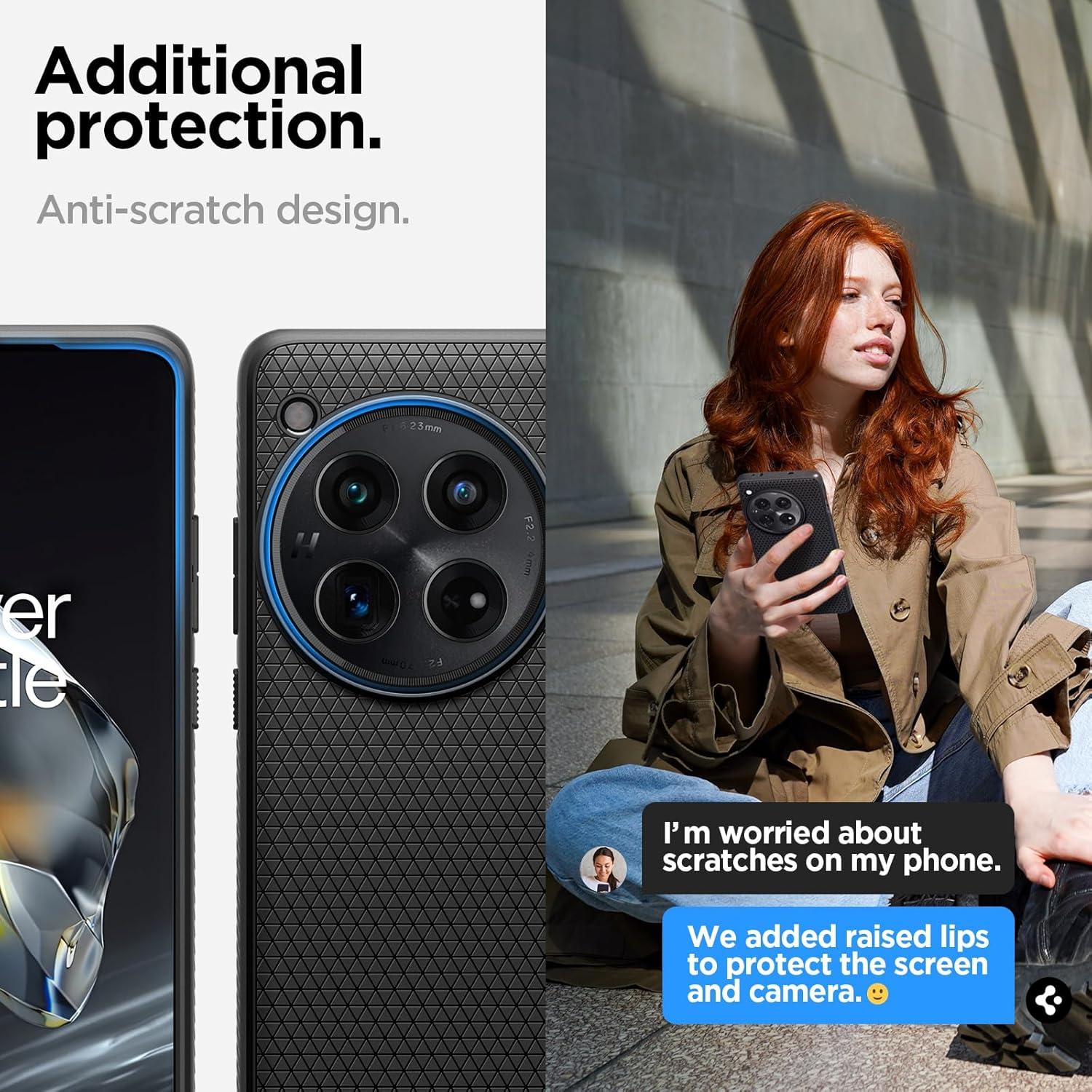 imageSpigen Liquid Air Designed for OnePlus 12 Case 2024 Matte BlackMatte Black