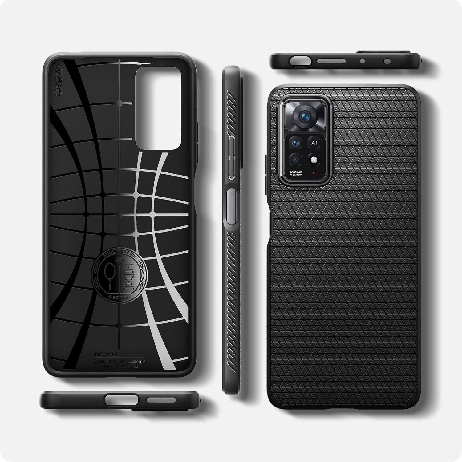 imageSpigen Liquid Air Designed for Redmi Note 11 Pro Case Liquid Air Matte BlackMatte Black