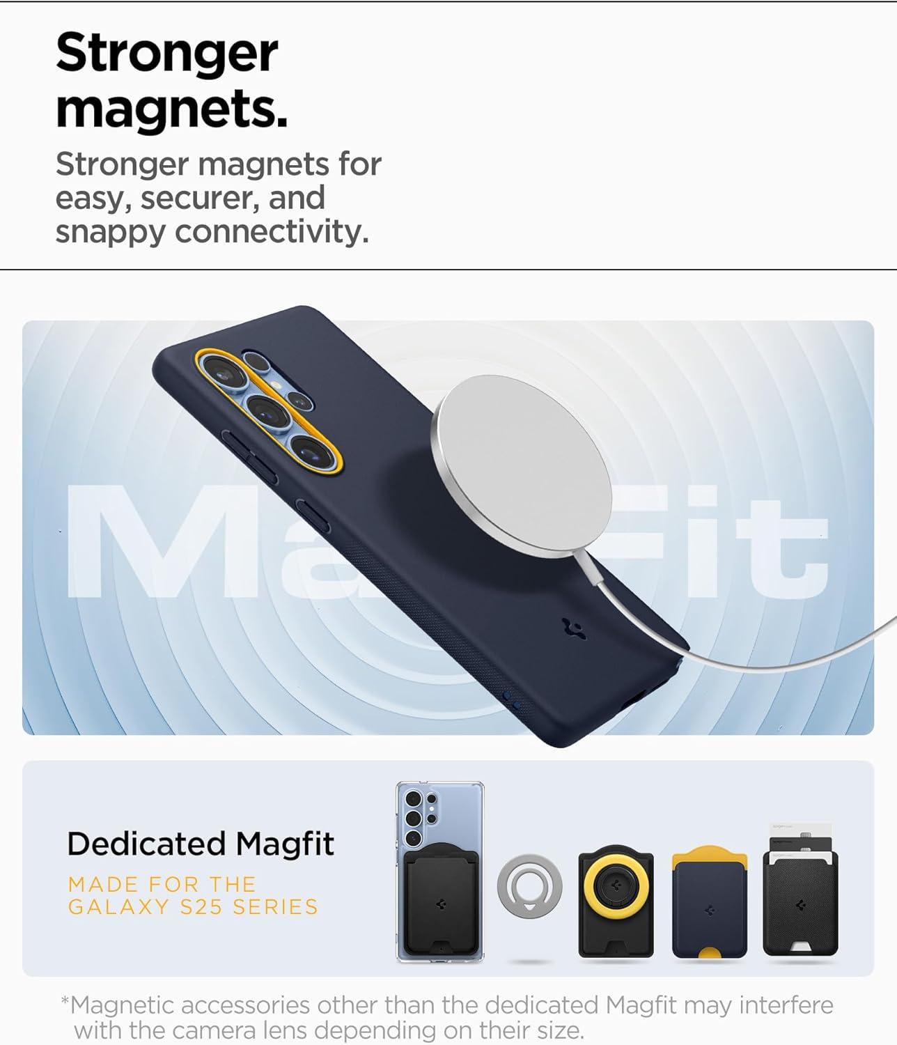 imageSpigen Nano Pop MagFit Designed for Galaxy S25 Ultra Case Fast Wireless ChargingMagnet for Galaxy 2025 Blueberry NavyBlueberry Navy