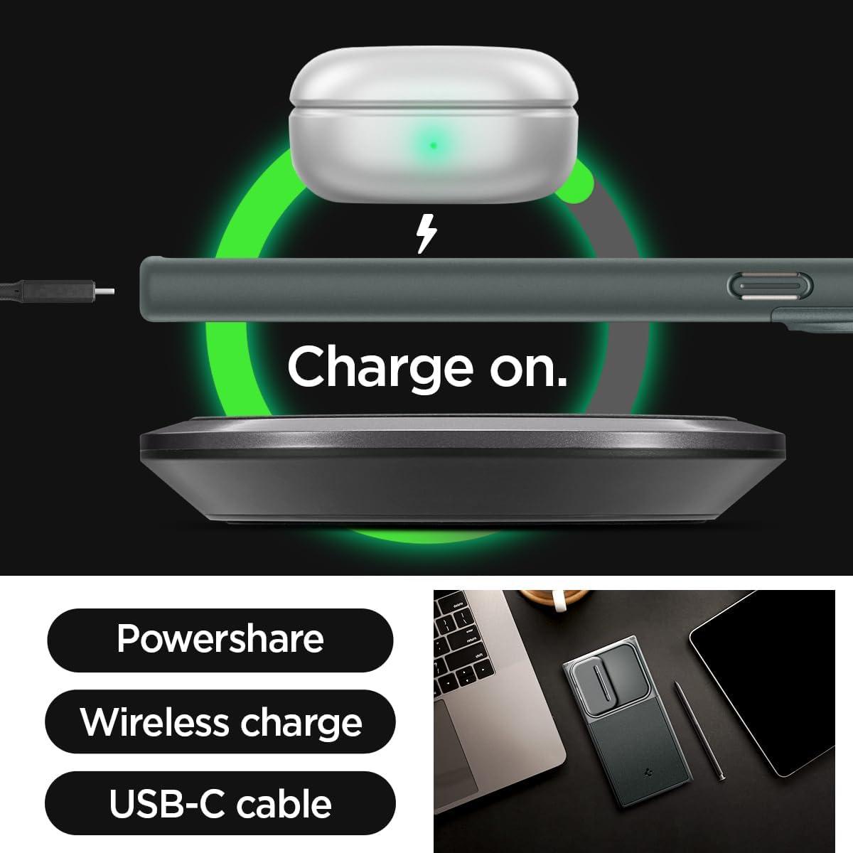 imageSpigen Optik Armor Designed for Galaxy S25 Ultra Case 2025 No Magnet Ring MilitaryGrade Protection Abyss GreenAbyss Green