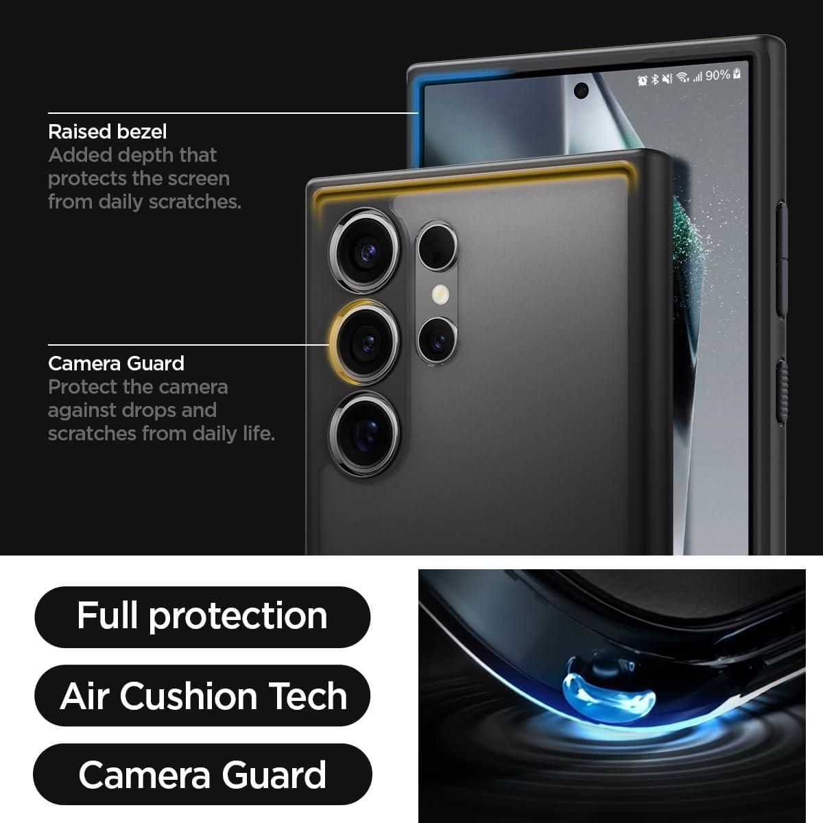 imageSpigen Ultra Hybrid Designed for Galaxy S25 Plus Case 2025 AntiYellowing MilitaryGrade Protection Frost BlackFrost Black