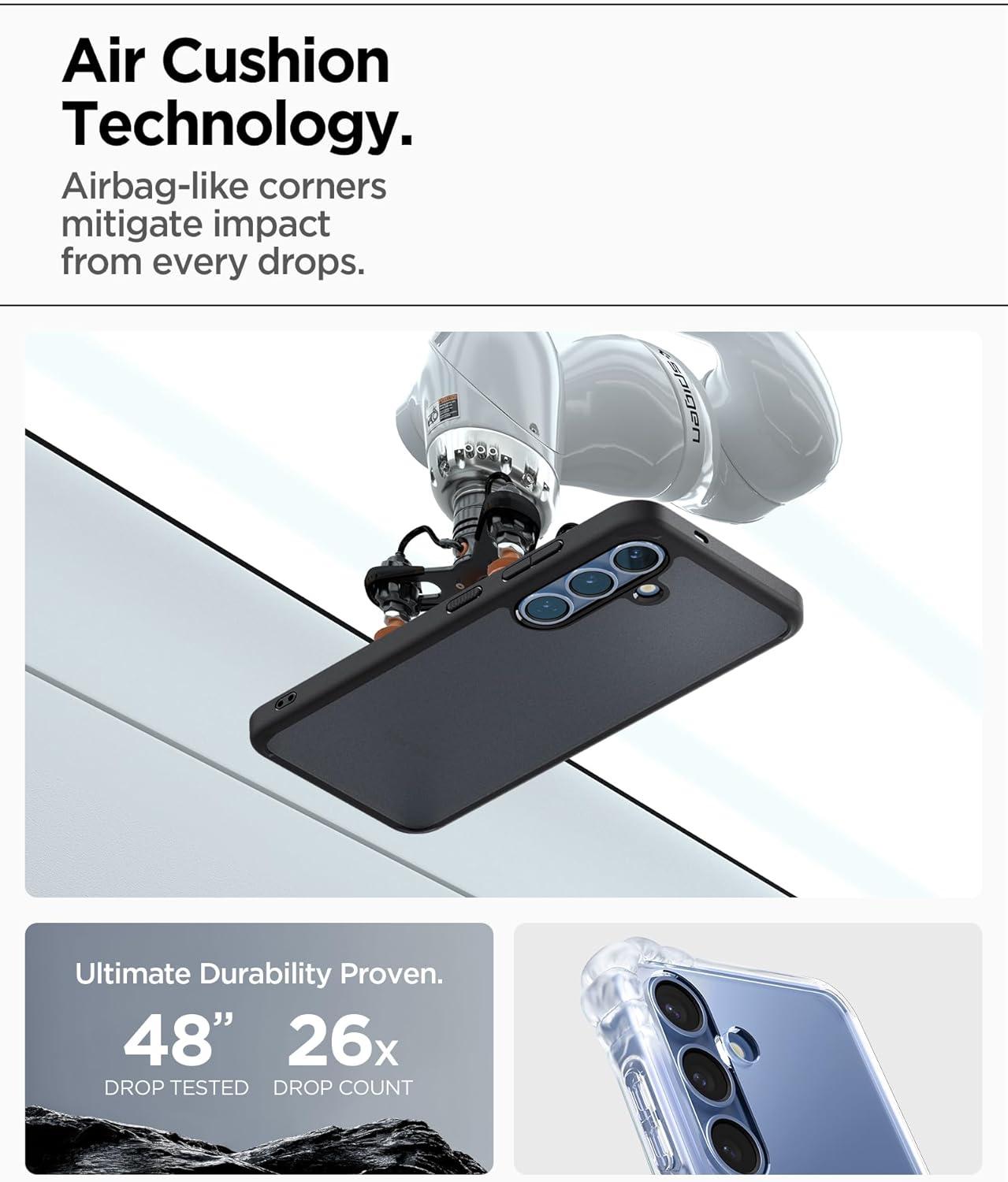 imageSpigen Ultra Hybrid Designed for Galaxy S25 Plus Case 2025 AntiYellowing MilitaryGrade Protection Frost BlackFrost Black