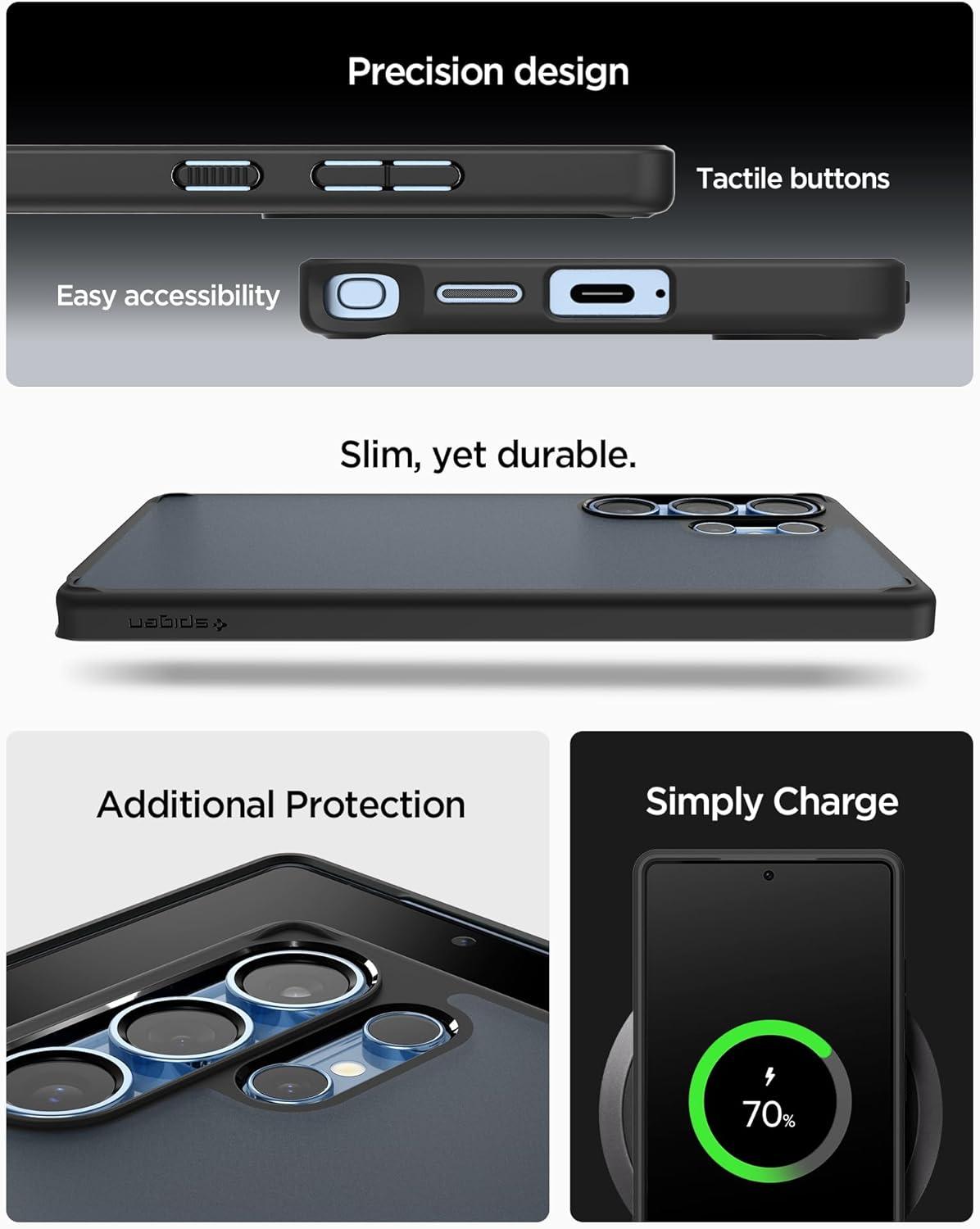 imageSpigen Ultra Hybrid Designed for Galaxy S25 Plus Case 2025 AntiYellowing MilitaryGrade Protection Frost BlackFrost Black