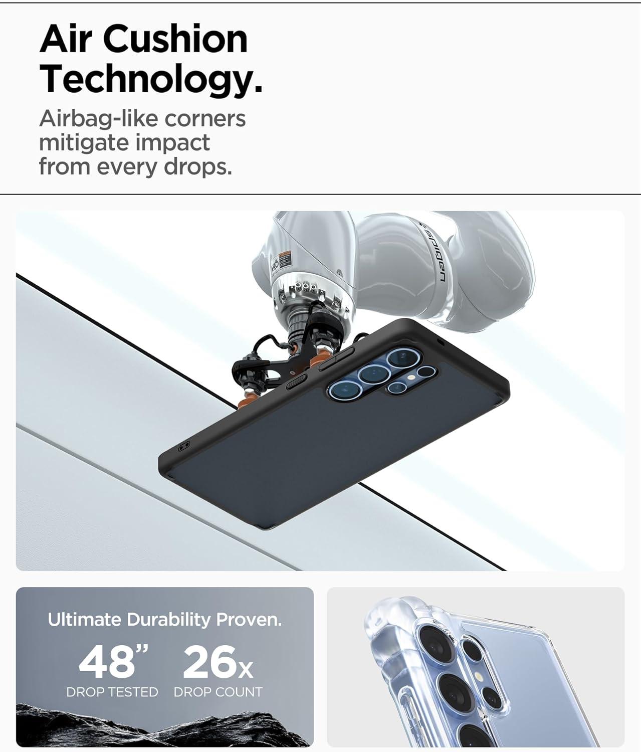 imageSpigen Ultra Hybrid Designed for Galaxy S25 Plus Case 2025 AntiYellowing MilitaryGrade Protection Frost BlackFrost Black