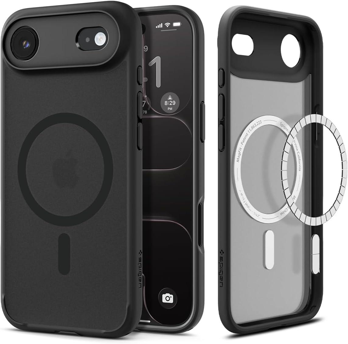 imageSpigen for iPhone 13 Case Ultra Hybrid MagFit AntiYellowing Compatible with Magsafe ClearFrost Black