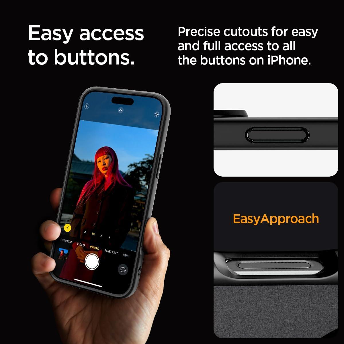 imageSpigen for iPhone 13 Case Ultra Hybrid MagFit AntiYellowing Compatible with Magsafe ClearFrost Black