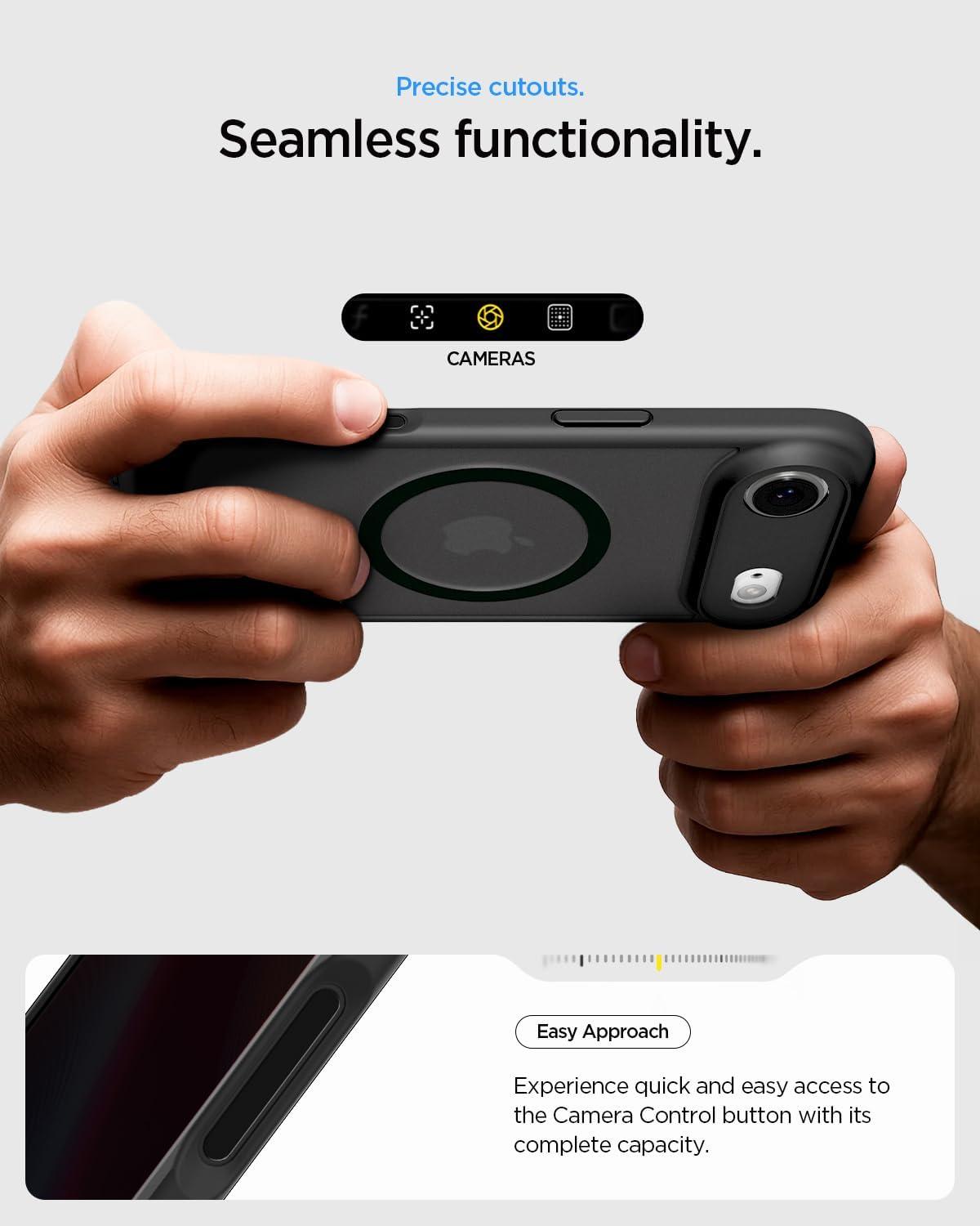 imageSpigen for iPhone 13 Case Ultra Hybrid MagFit AntiYellowing Compatible with Magsafe ClearFrost Black